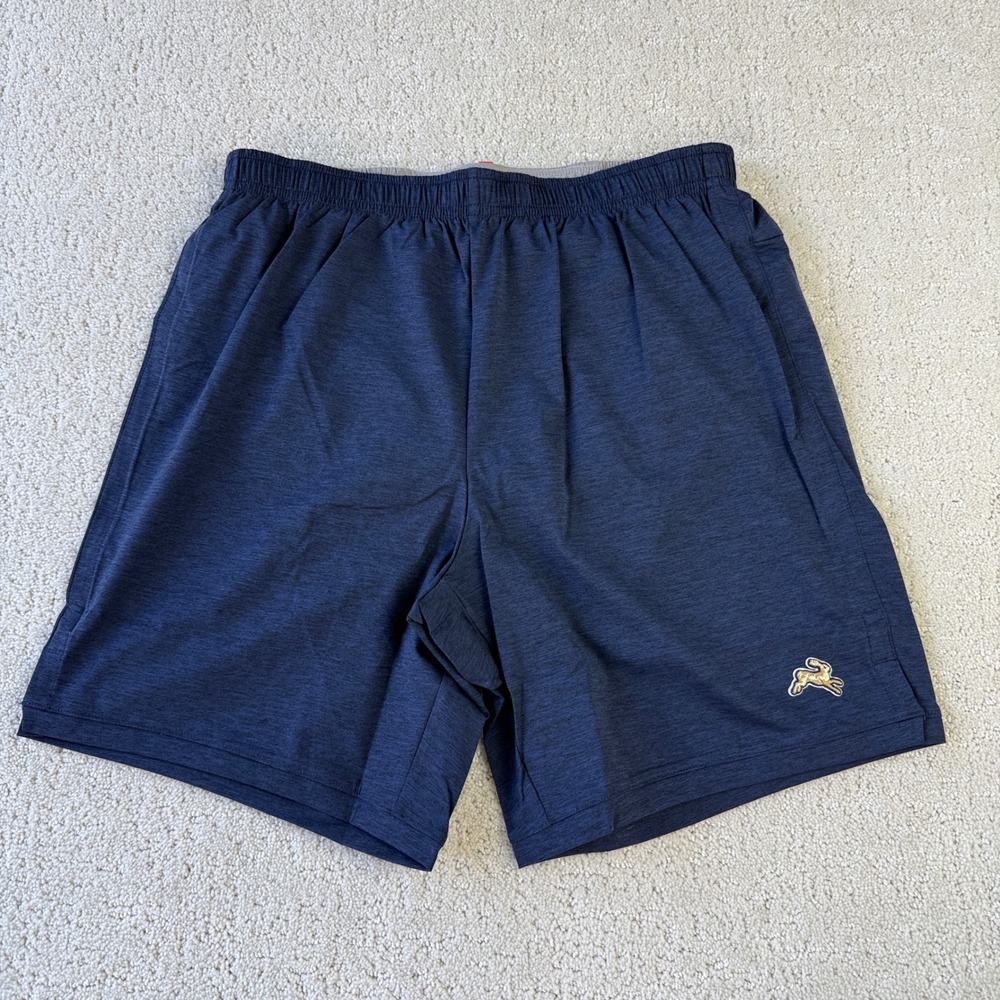 New Tracksmith Session Shorts Men Small Navy Blue Heathered Running MB329